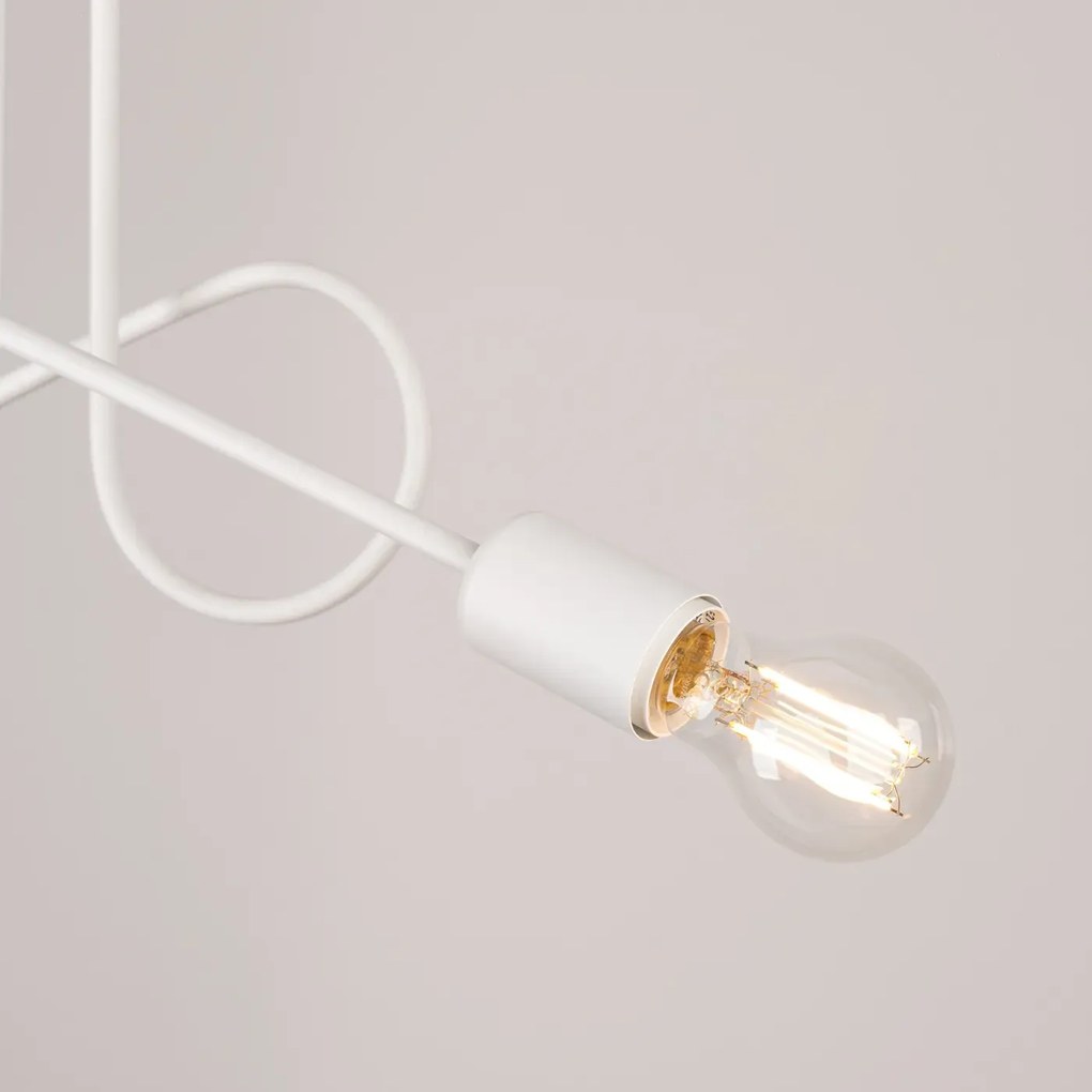 Żyrandol LOOP 2 biały supeł SOLLUX  LIGHTING