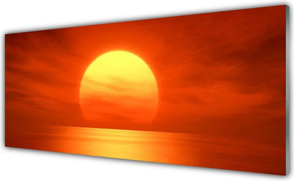 Panel Szklany Romantyczny Zachód nad Wodą