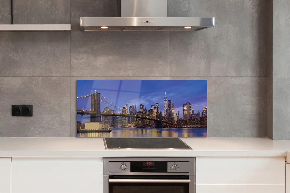 Panel Szklany Most w Blasku Zachodzącego Słońca