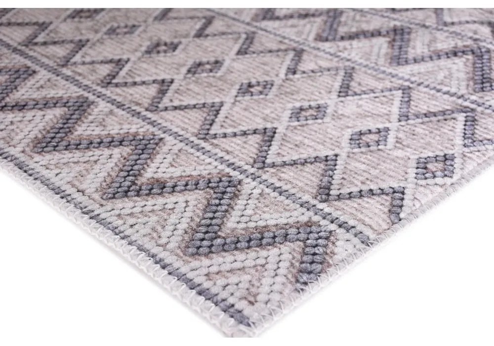 Szary dywan odpowiedni do prania 120x180 cm Zig Zag – Vitaus