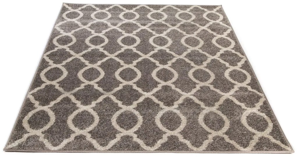 Dywan Lotto geometria jasno szary 133 cm x 190 cm