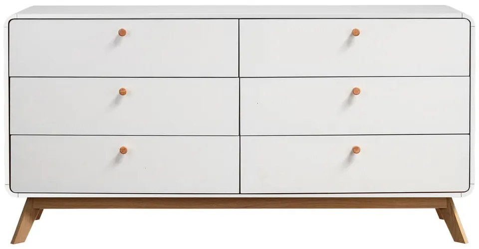 Biała niska komoda 150x74 cm Caitlin – Støraa