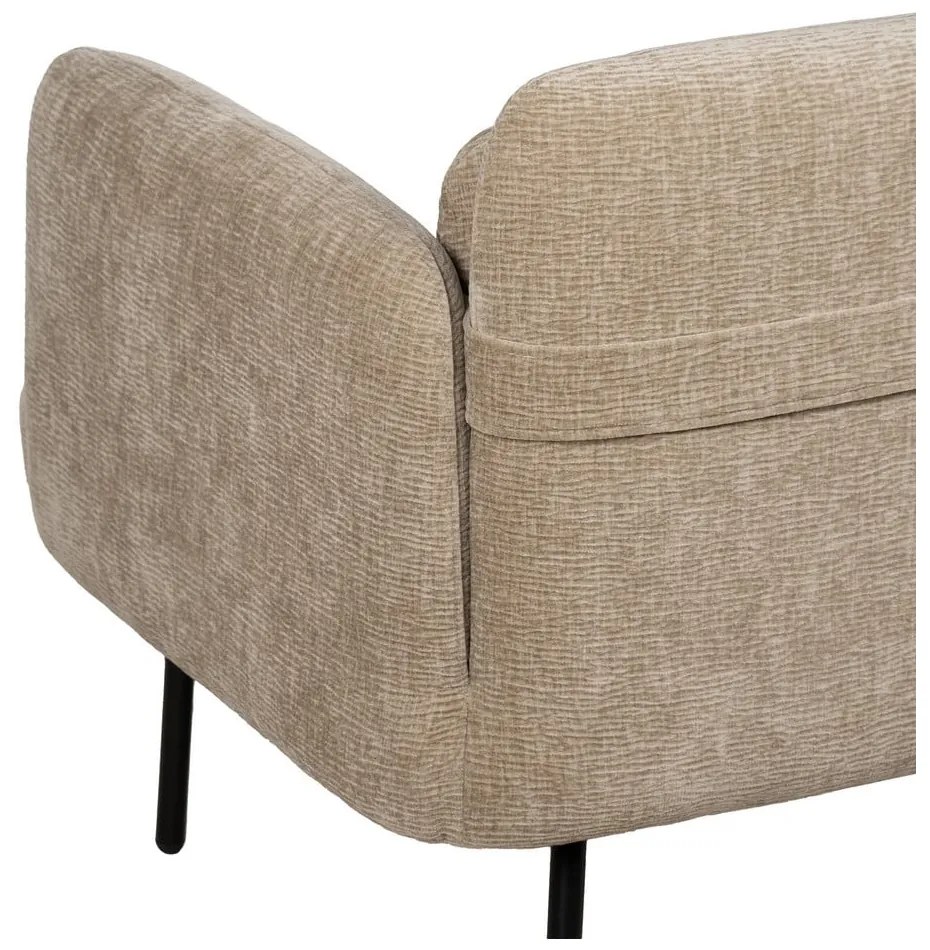 Beżowa sofa z tkaniny szenilowej 127 cm Bind – Ixia