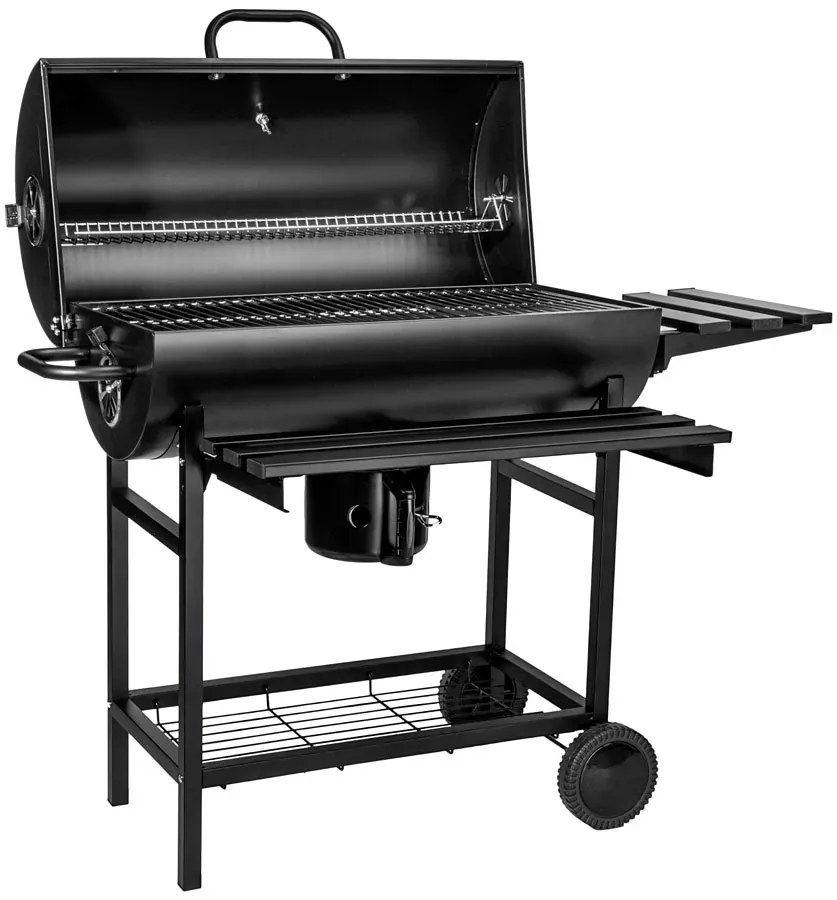 Węglowy grill beczka na kółkach P0-R44