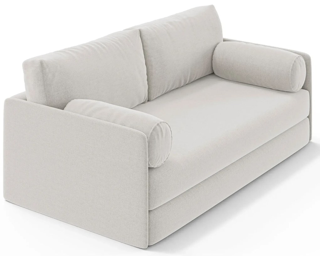 Gładka sofa rozkładana z poduszkami - 32 kolory A1-T64