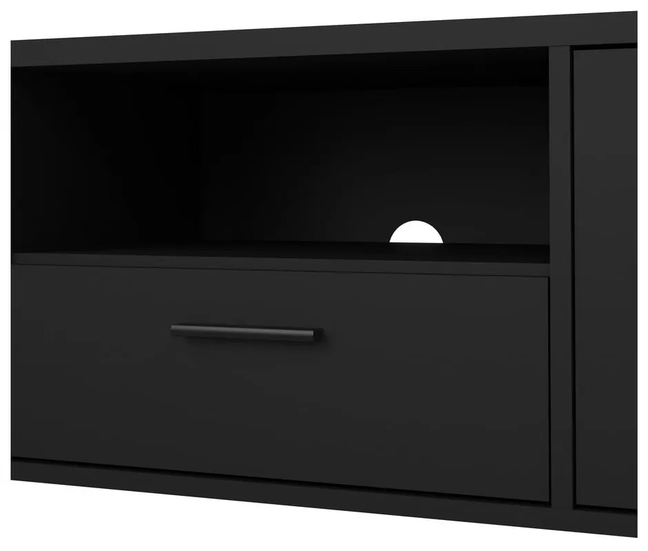 Czarna szafka pod TV 147x38 cm Media – Tvilum