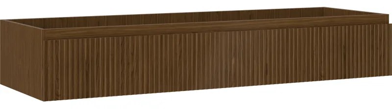 Mexen Rivel szafka łazienkowa podumywalkowa 140 cm, 1 szuflada, ryflowana , orzech - 91A20-14023-1-BF86