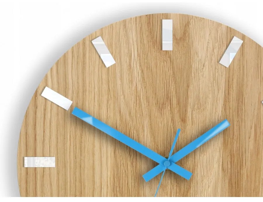 Zegar na ścianę nowoczesny drewniany z cichym mechanizmem okrągły solidny
