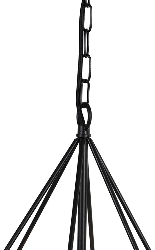 Skandynawska lampa wisząca czarna - Karkass