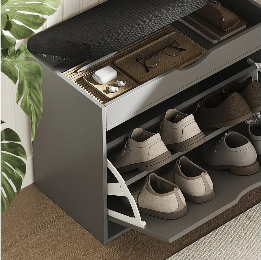 Ławka na buty antracyt 60x30x51 schufy