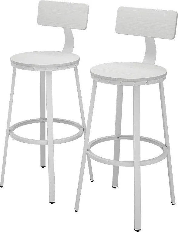 Stołki barowe biały 34x55x102 caracas