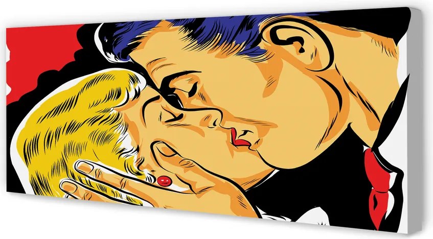 Obraz na płótnie Romantyczny Pocałunek Pary