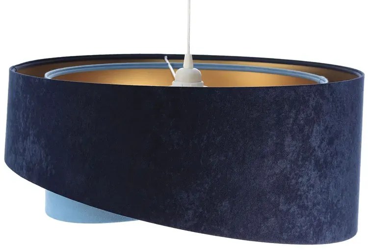 Granatowo-złota lampa wisząca glamour - EX994 H2-N56
