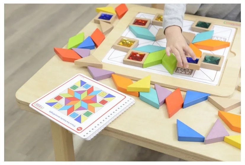 Masterkidz układanka mozaika nauka kolorów i kształtów tangram montessori