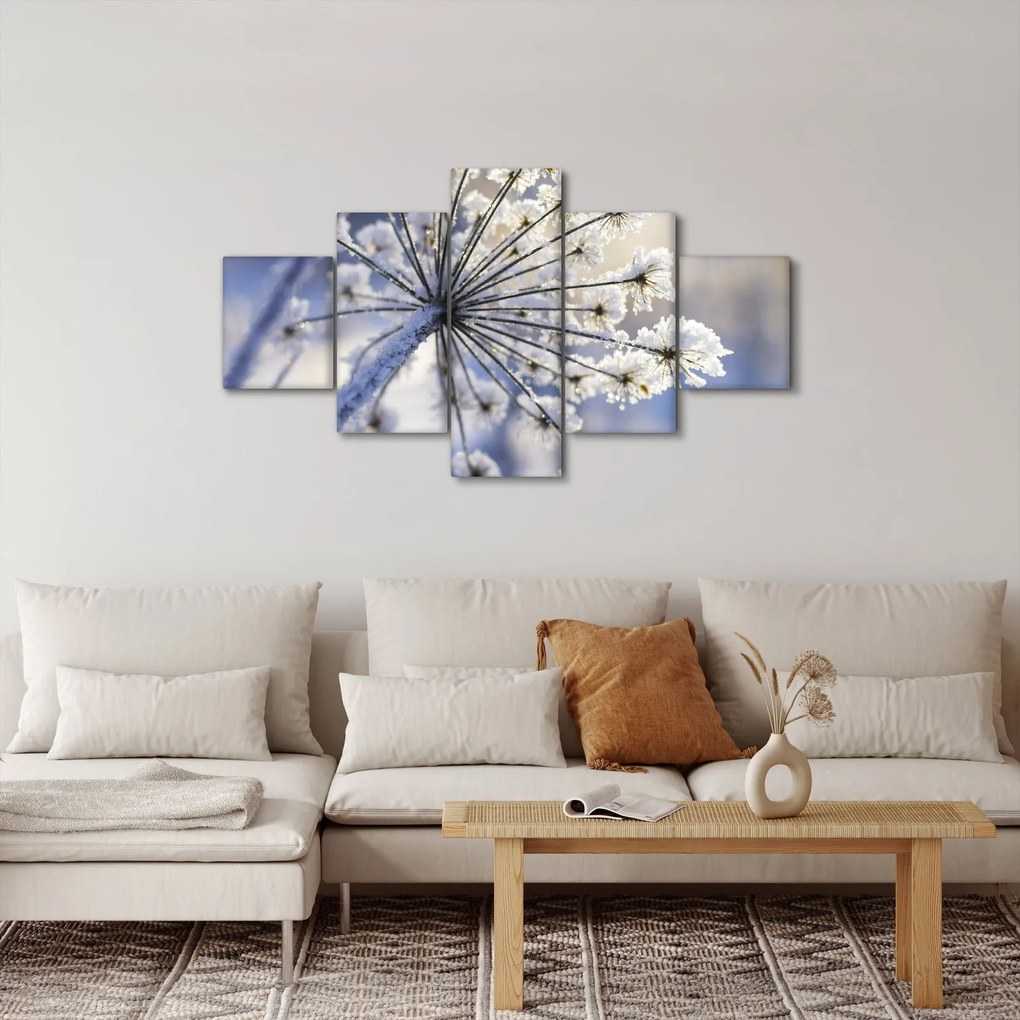 Obraz - Zamarznięty kwiat (125x70 cm)