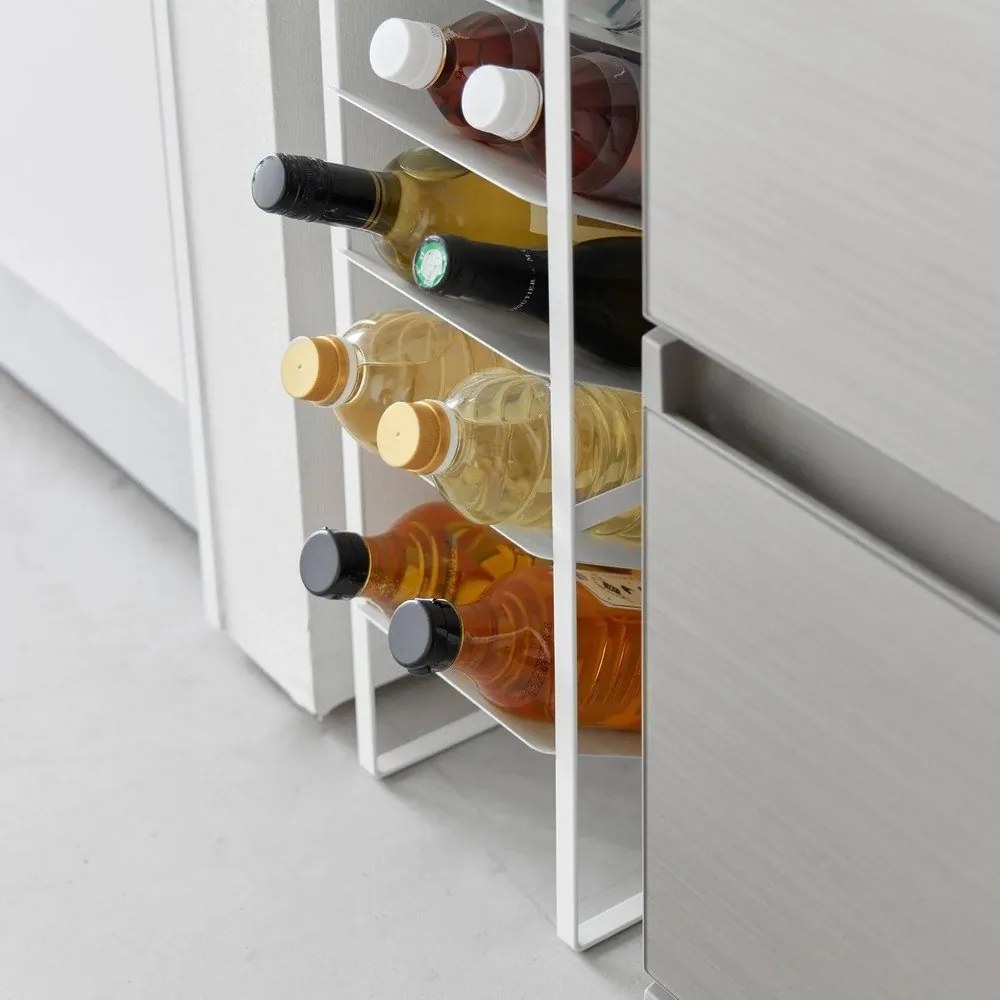 Biały metalowy regał na wino liczba butelek 16 20x88,5x19 cm Tower – YAMAZAKI