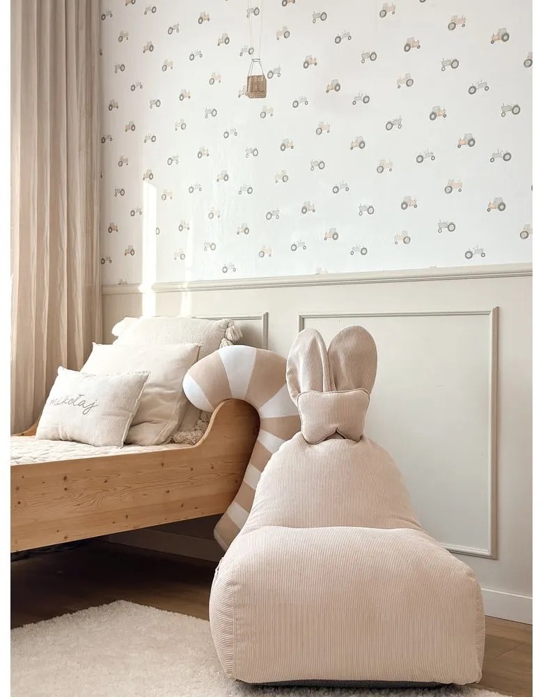 Beżowy dziecięcy worek do siedzenia Funny Bunny – The Brooklyn Kids