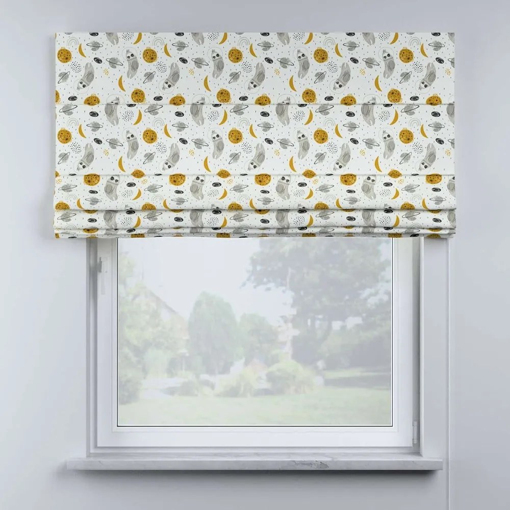 Żółto-biała roleta dziecięca 170x100 cm Magic – Yellow Tipi