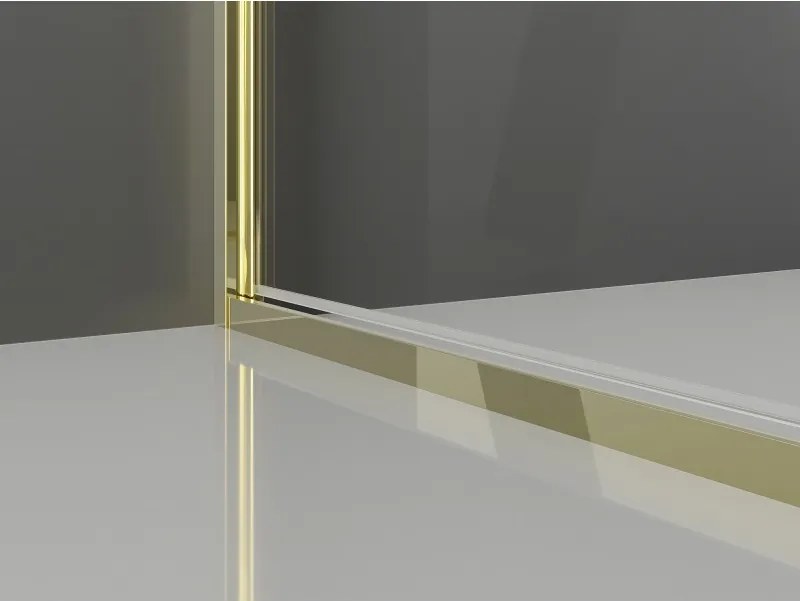 Mexen Exo-B Duo kabina prysznicowa uchylna 90 x 90 cm, transparent, złota - 814-090-090-50-00