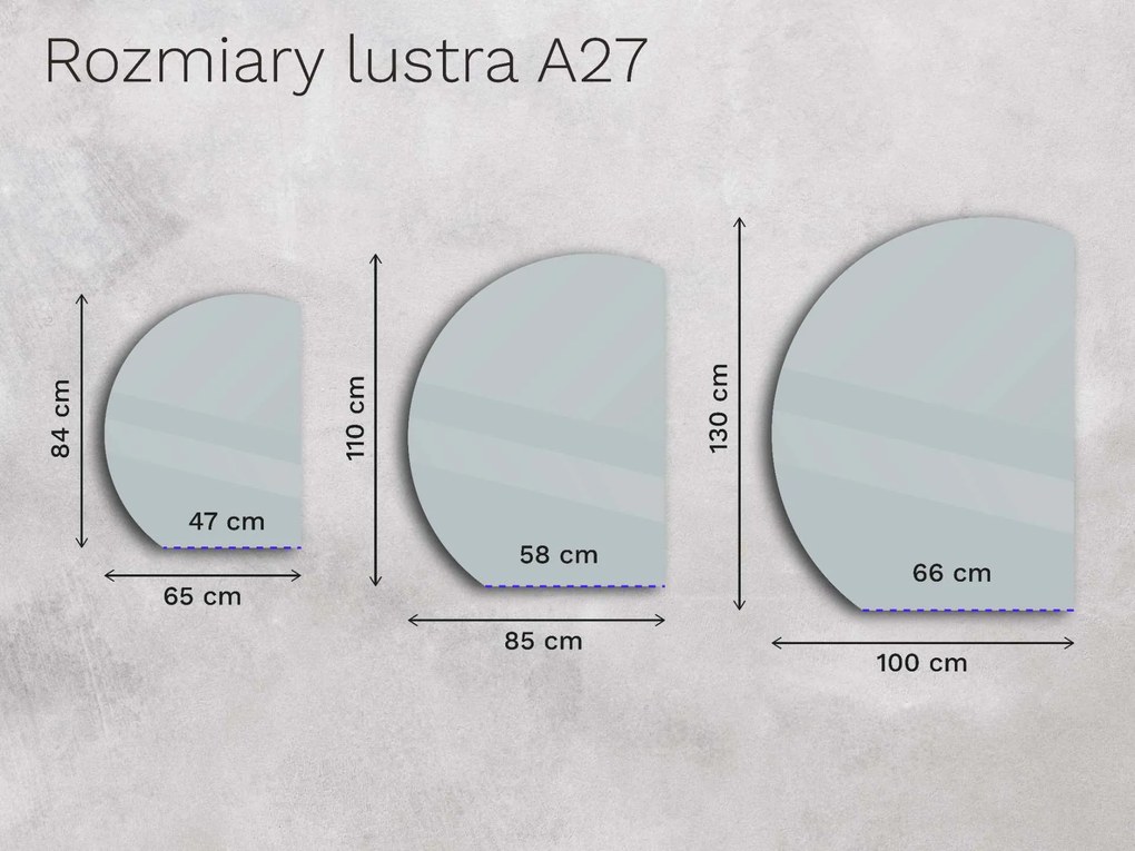 Nietypowe LED lustro do łazienki z oświetleniem A27