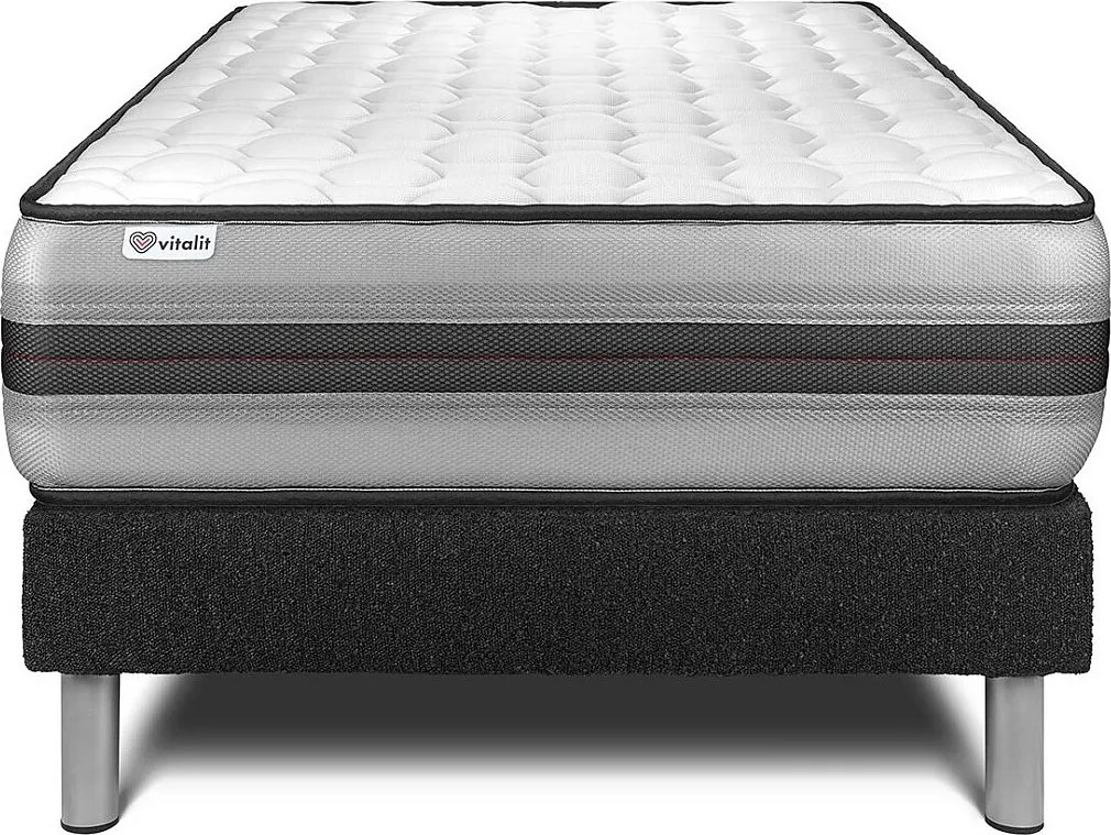 lózka z materacem VITAL POWER RECOVER 120 x 200 cm Rama lózka Czarny
