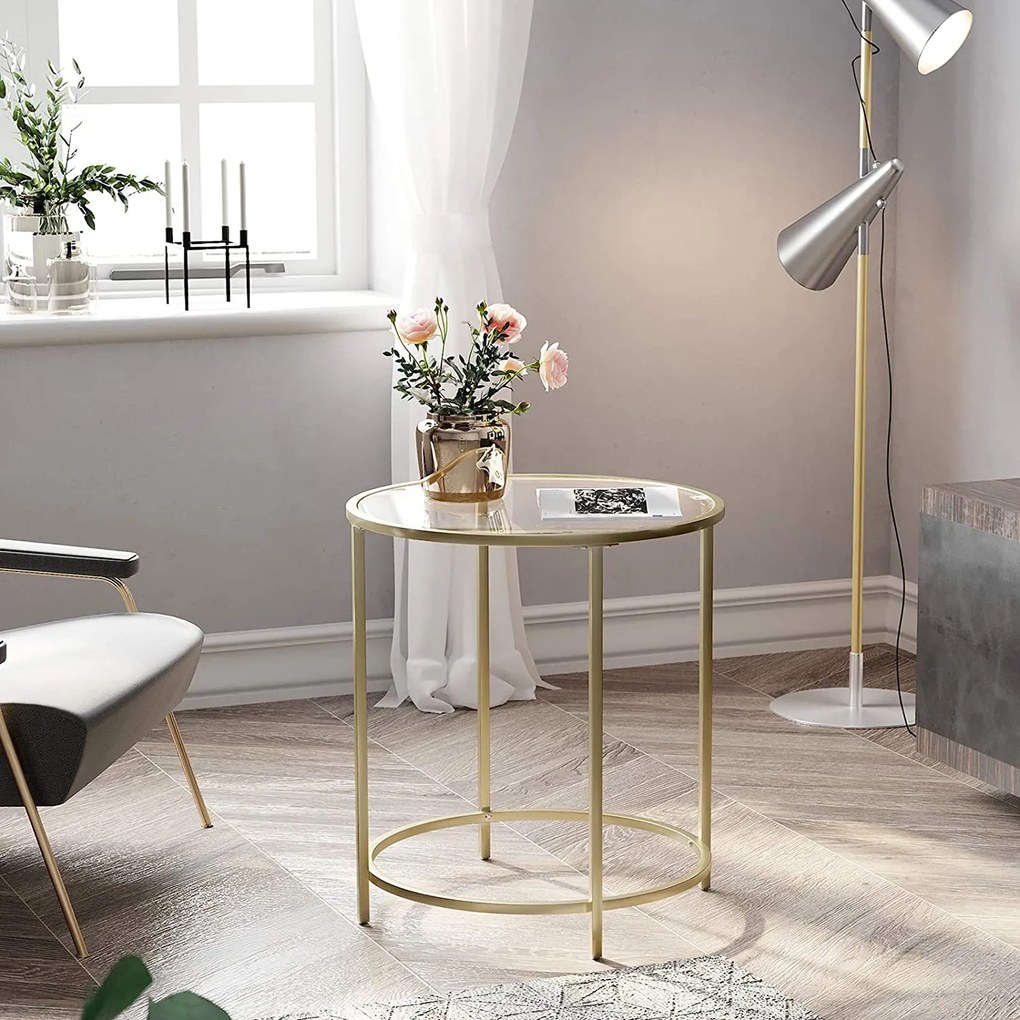 Okrągły stolik kawowy Aridea 20 w stylu glamour