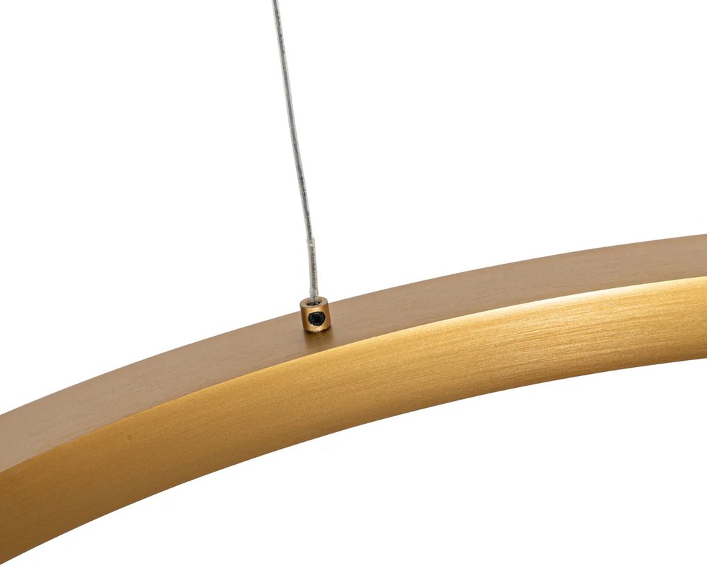 Złota lampa wisząca 60cm z diodą LED 3-stopniowy ściemniacz - GirelloDesignerski Oswietlenie wewnetrzne