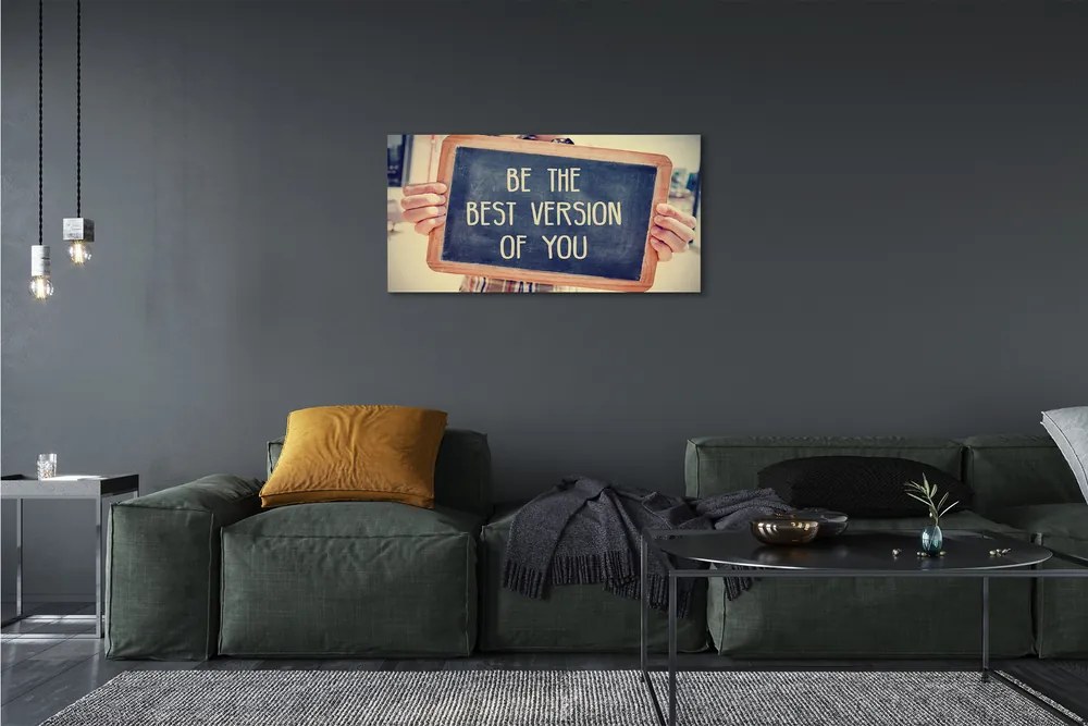 Obraz na płótnie Drewniana Tabliczka z Napisem