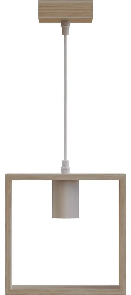 Aigostar - LED drewniana lampa wisząca na przewodzie 1xE27/9W/230V 2200K sosna
