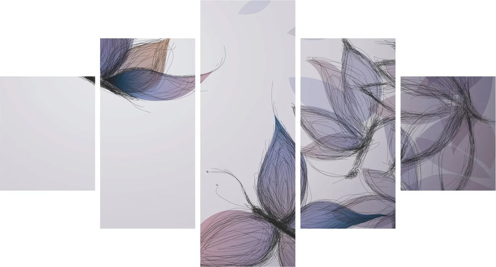 Obraz - Rysowanie motyli (125x70 cm)