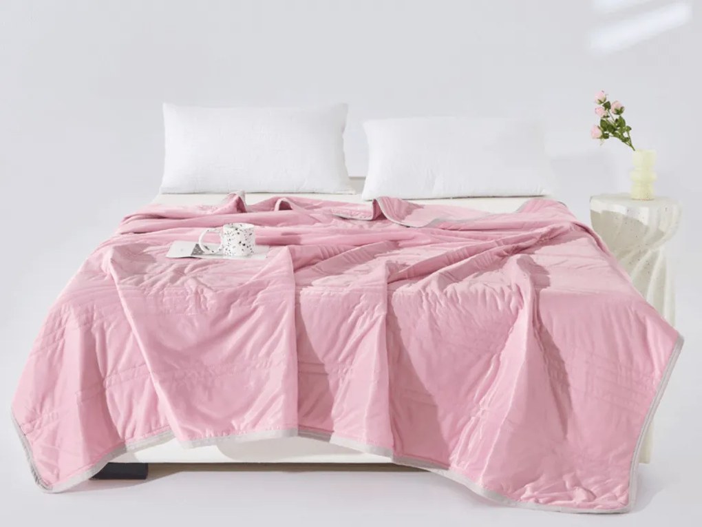 Chłodząca letnia kołdra CELIA, różowa Rozmiar: 200 x 220 cm