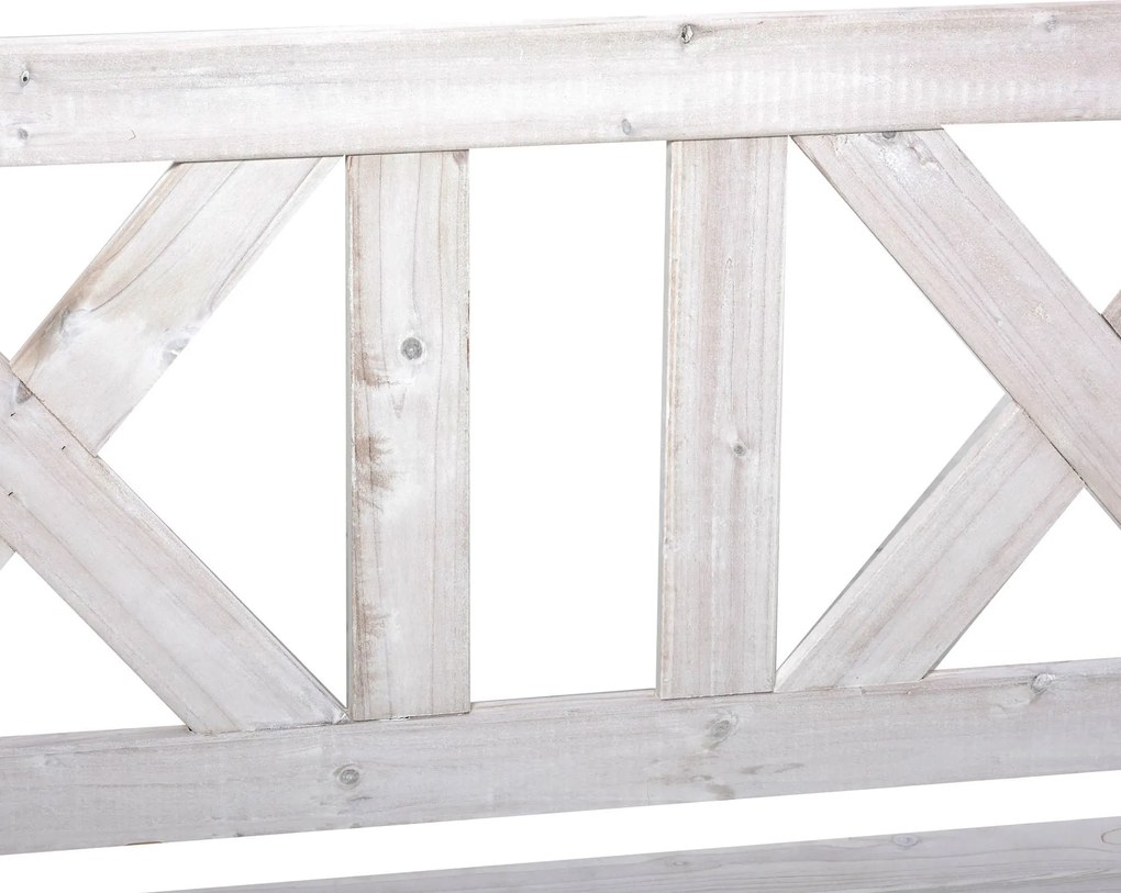 Outsunny ławka ogrodowa ze schowkiem 2-osobowa z poduszką biała drewniana skrzynia | Aosom PL