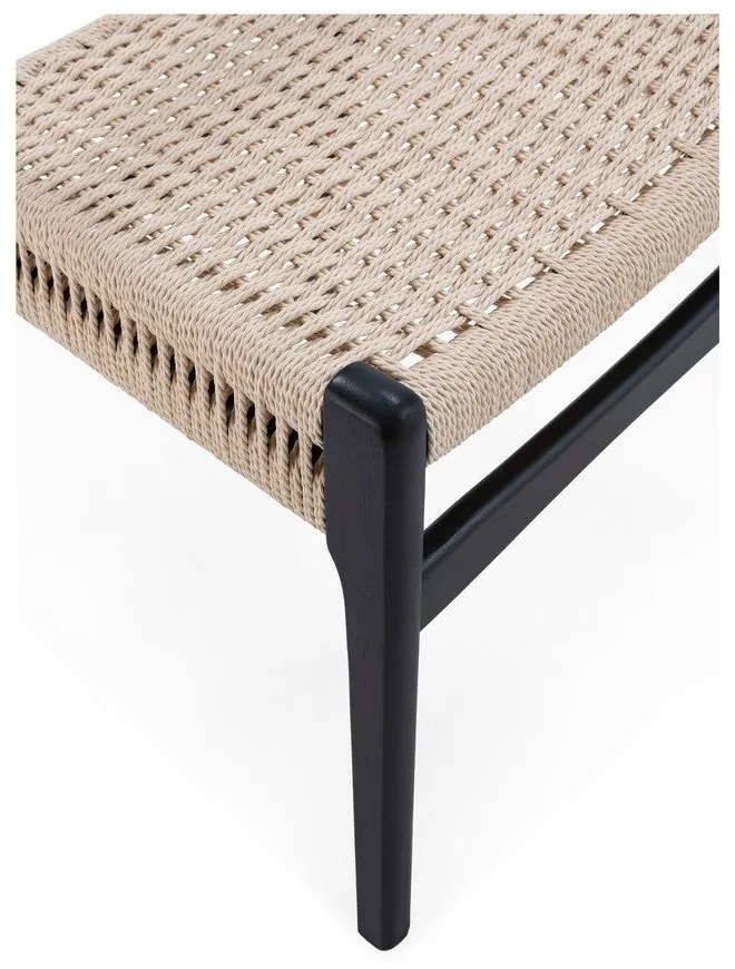 Czarne krzesła zestaw 2 szt. z litego drewna kauczukowego Biel – MOME