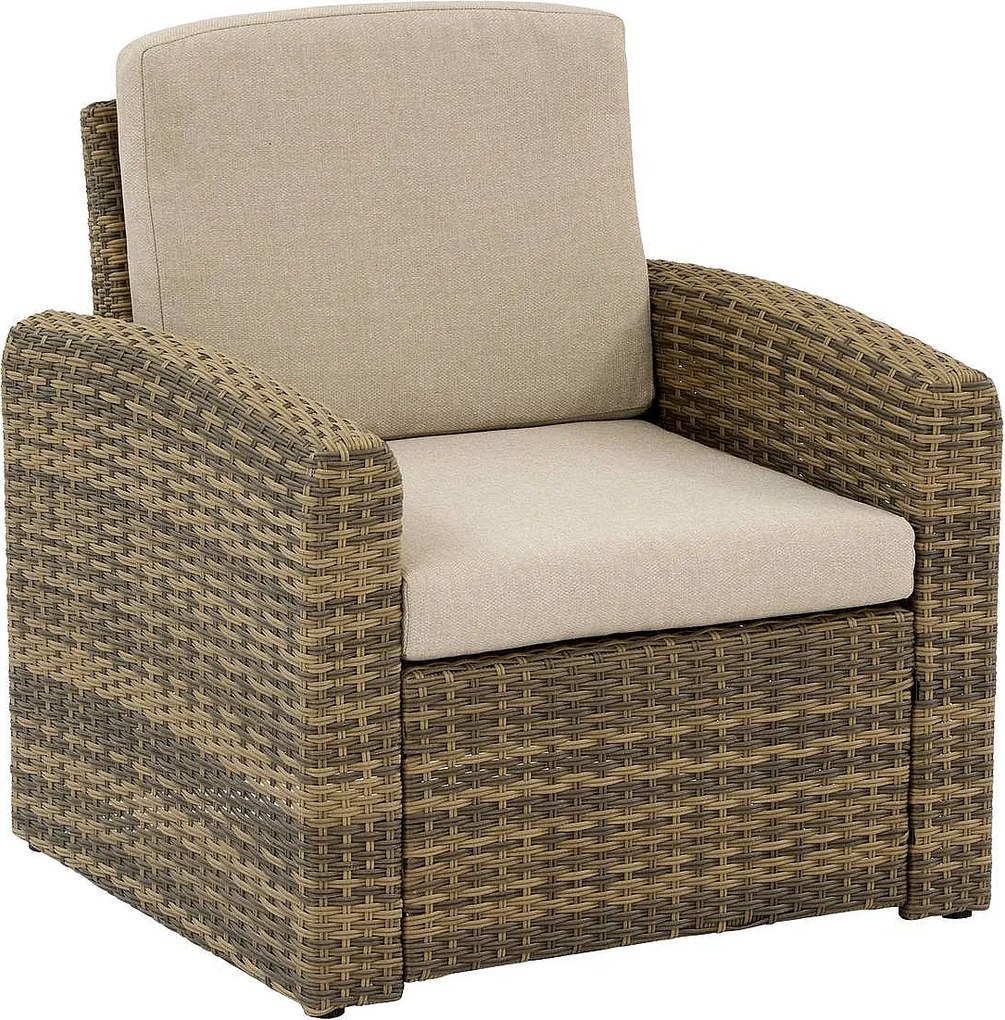 Zestaw rattanowy SANTORINI dla 5 osób (brązowy)