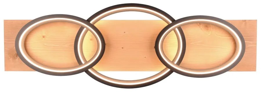 Czarno-brązowa lampa sufitowa LED ze ściemniaczem 33x97 cm Barca – Trio