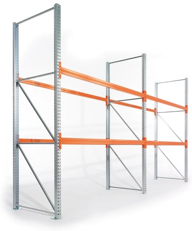 Regał paletowy 5500x1825x1100 mm, 3 piętra, podstawowy
