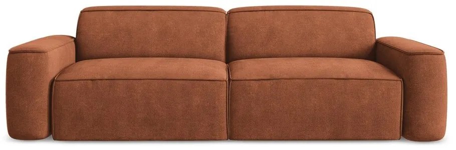 Sofa z tkaniny szenilowej w kolorze terakoty 244 cm Omao – Makamii