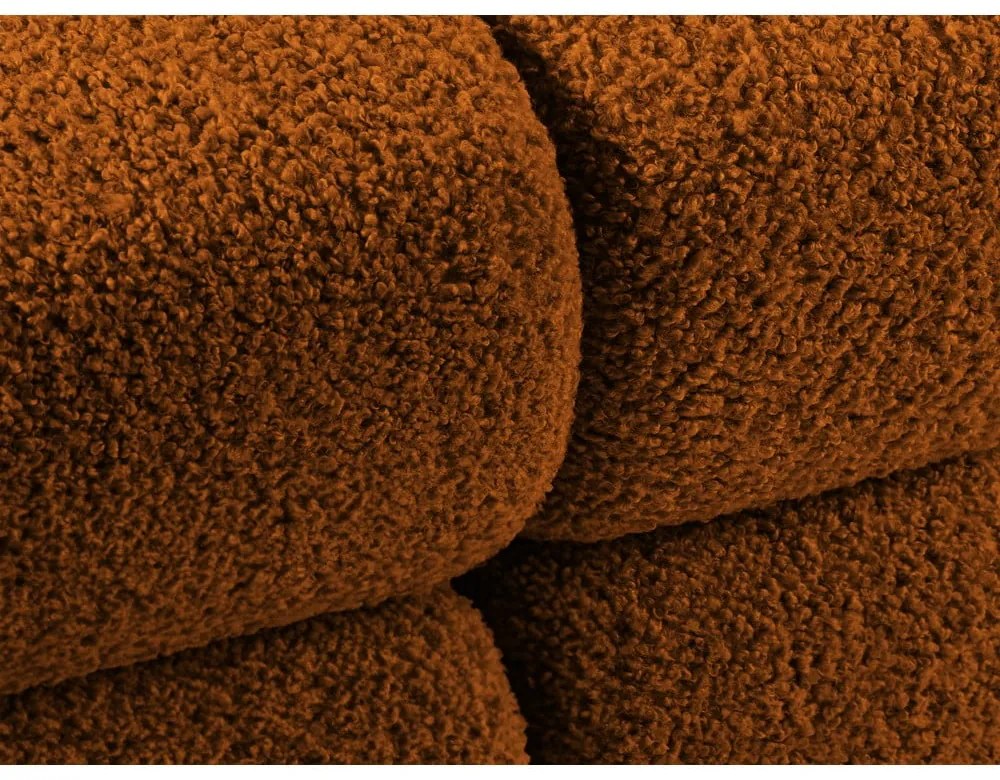 Pomarańczowy moduł sofy z materiału bouclé (moduł środkowy) Bellis – Micadoni Home