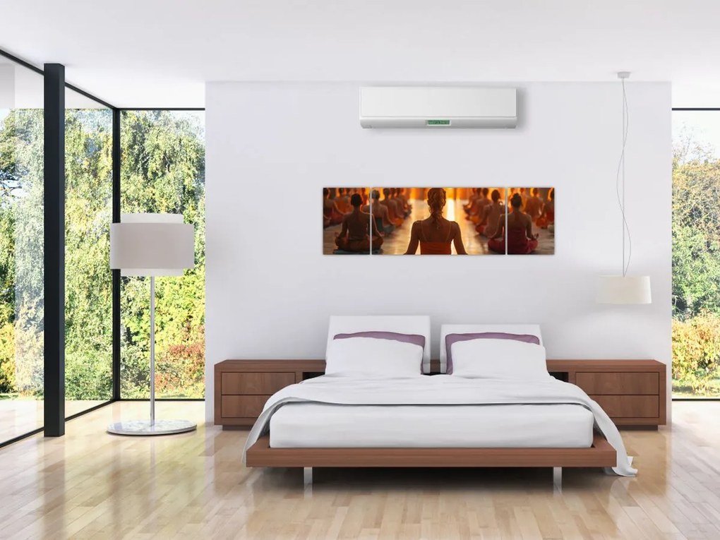 Obraz - Lekcje jogi (170x50 cm)