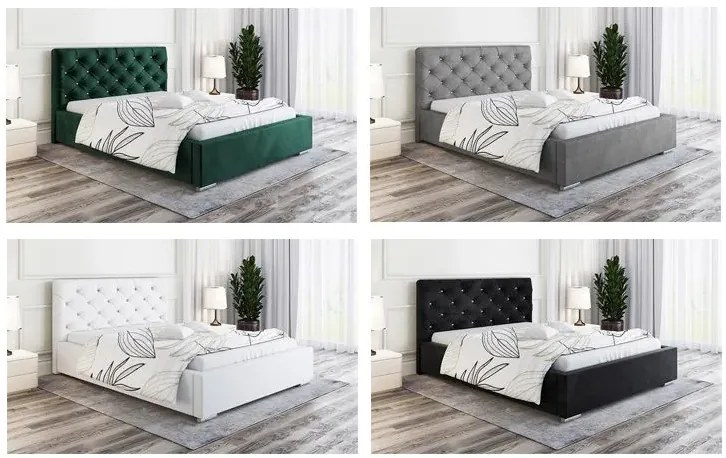 Tapicerowane łóżko z zagłówkiem 120x200 Eylan 3X - 36 kolorów