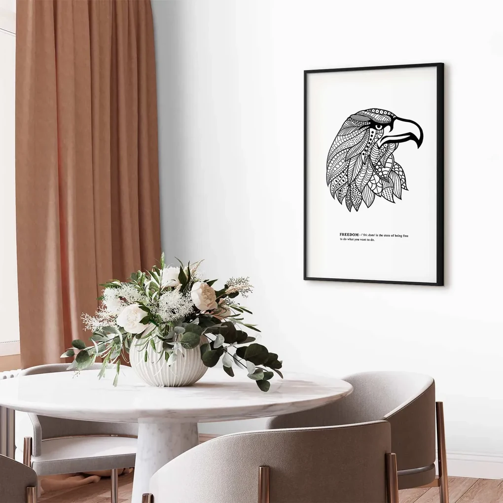 Plakat Orzeł wolności 40x60 cm z ramą czarną bez marginesu ARTGEIST B
