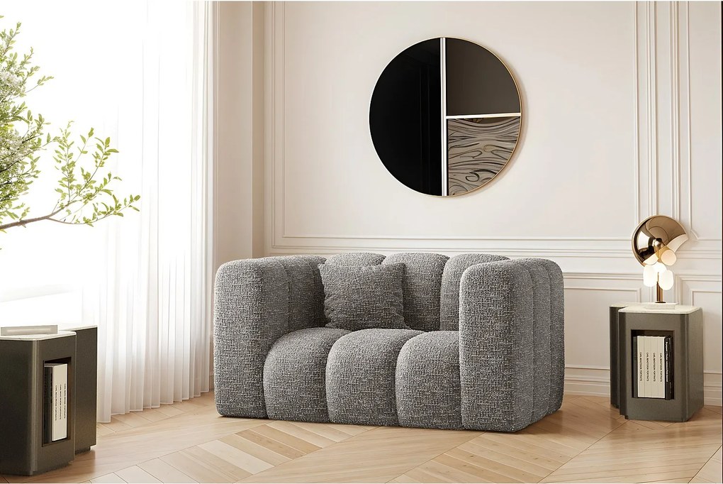 Fotel Grand, tkanina Haga, Szary