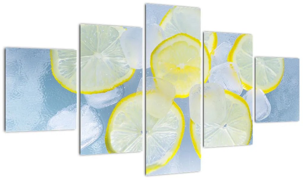 Obraz cytryn w lodzie (125x70 cm)