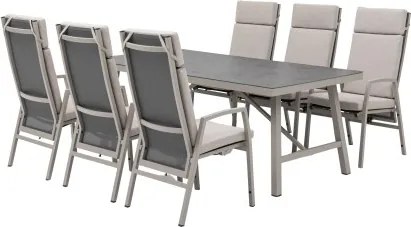 ARCTIC mocca - aluminiowy fotel ogrodowy z poduszką