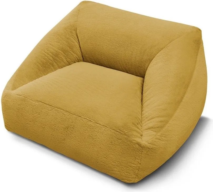 Żółty worek do siedzenia z imitacji futra Lilibet – Bobochic Paris