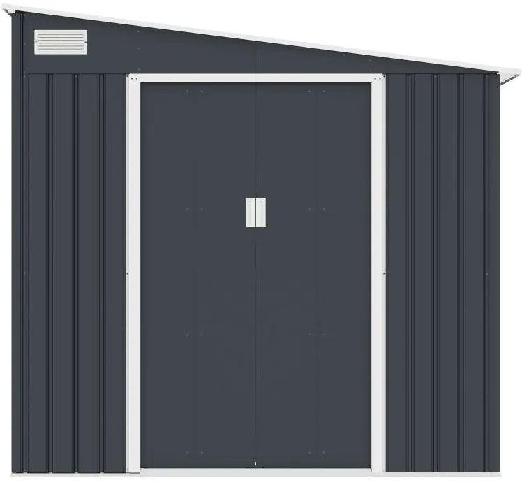 Wiata ogrodowa ze stali galwanizowanej w kolorze antracytowym 5,49 m² - DAUSTIN