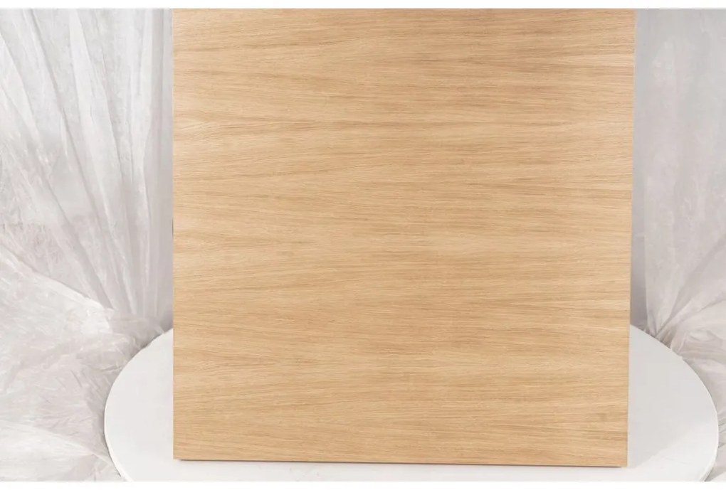 PROMOCJA Czarny stół jadalniany z blatem w dekorze dąb PURO 70x70 II. jakość