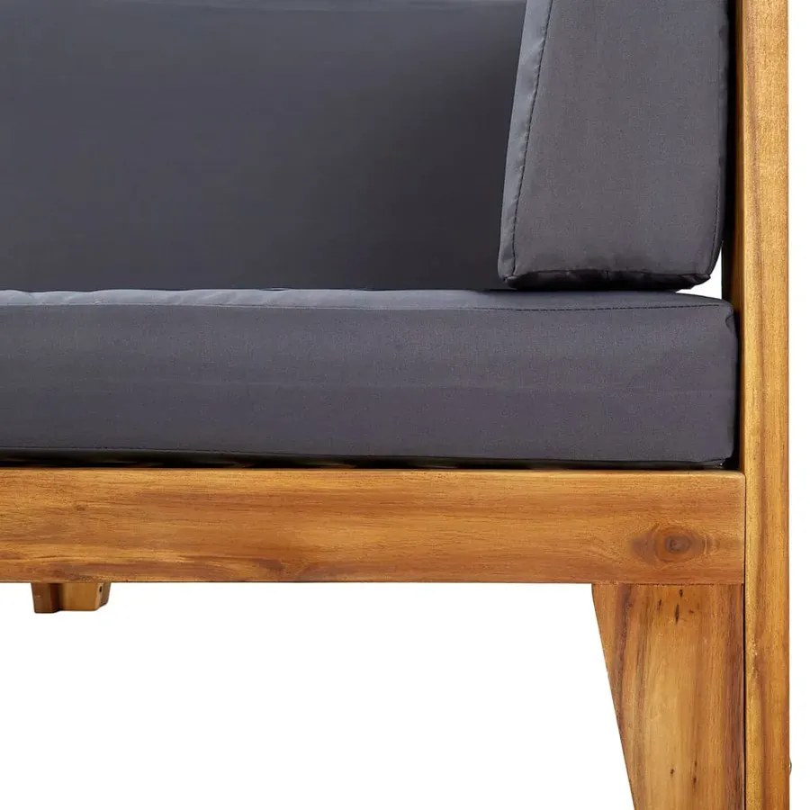 Sofa i stolik ogrodowy z drewna akacjowego - Cefilo 3X