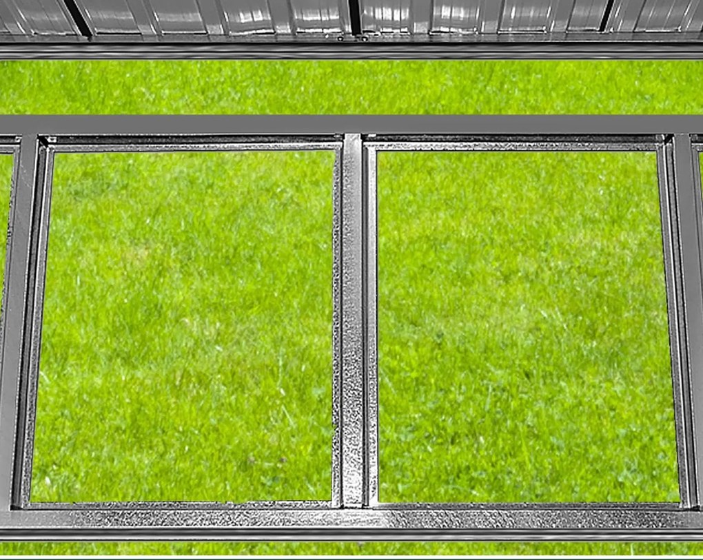 Domek narzędziowy L do ogrodu antracytowy Jurhan