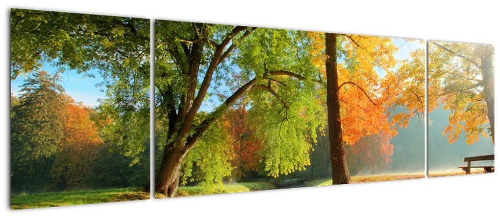 Obraz - Spokojny jesienny krajobraz (170x50 cm)